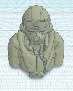 1/8 BRITISH WW2 PILOT FIGURE 65mm