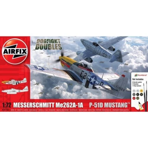 Airfix Messerschmitt Me262 And P.51D Mustang Dogfight Double Kits.
