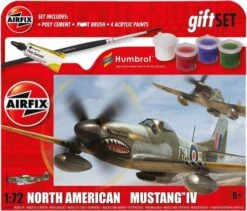 Airfix North American Mustang Mk.IV. Hanging Gift Set. Inc Glue, Paint And Brush